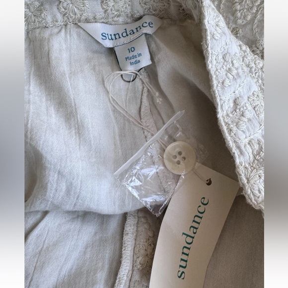 Sundance Solstice Culotte Cotton Wide Leg Embroidered Summer Pants Size 10 - Picture 8 of 16